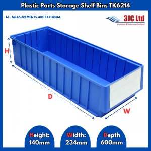 Plastic Parts Shelf Bins TK6214